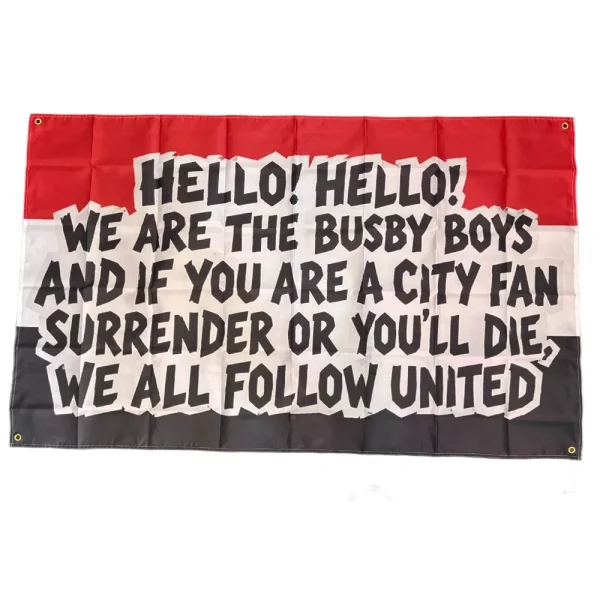 The Busby Boys Song 5x3ft Flag