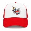 British and Proud Hat I am British and Proud Heart & Dagger Trucker Cap