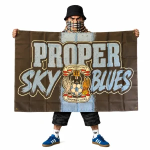 Proper Sky Blues Flag Coventry City Proper Sky Blues 5x3ft Flag