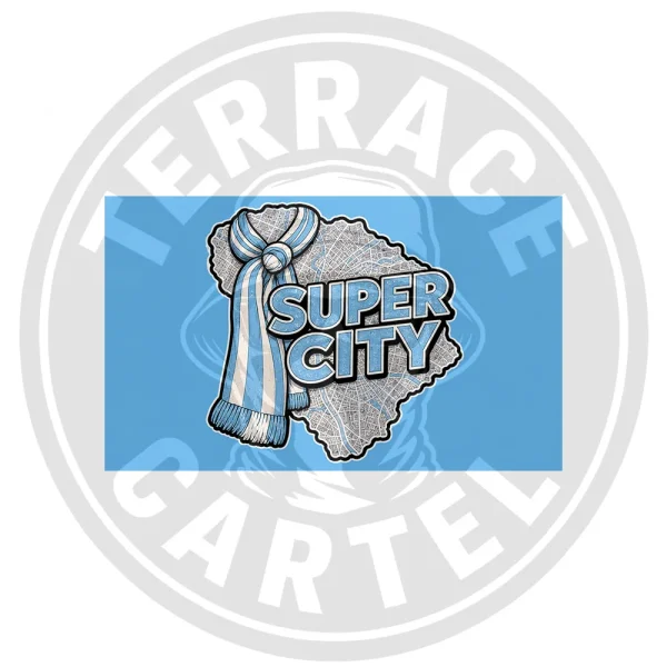 Terrace Cartel - Super City Stickers Super City Map & Scarf - Manchester City Stickers