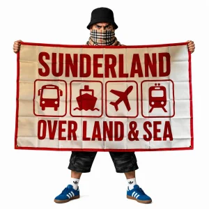 Sunerland Flag Sunderland Over Land & Sea 5x3ft Flag