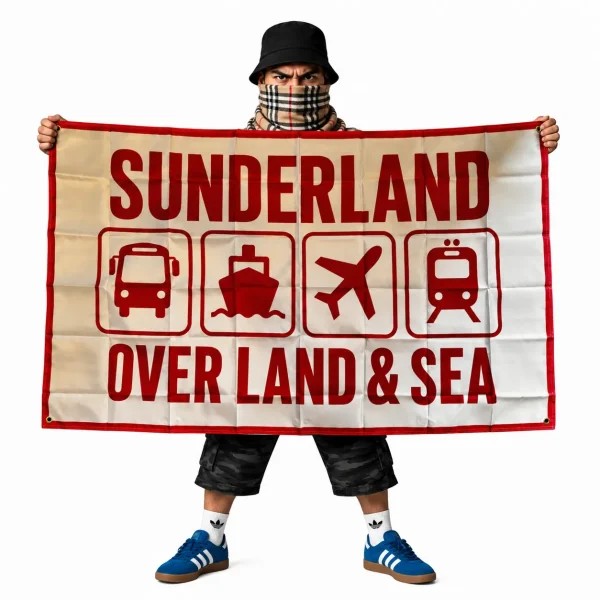 Sunerland Flag Sunderland Over Land & Sea 5x3ft Flag